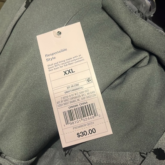 Women's Flocked Mesh Midi Slip Dress - Wild Fable Gray/Black Floral - Picture 3 of 3